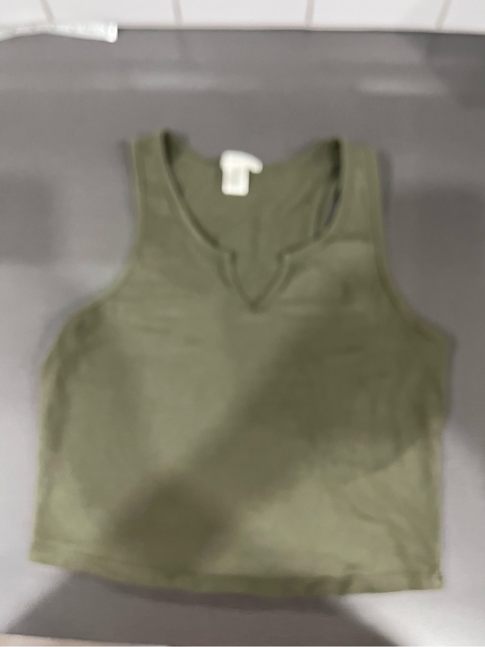 Bozzolo Olive Green V-Notch Tank Top